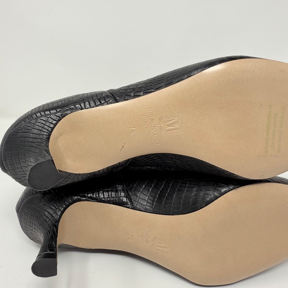 New Bruno Magli Nerina Bootie Black Snake Sz 7.5 - Picture 12 of 13